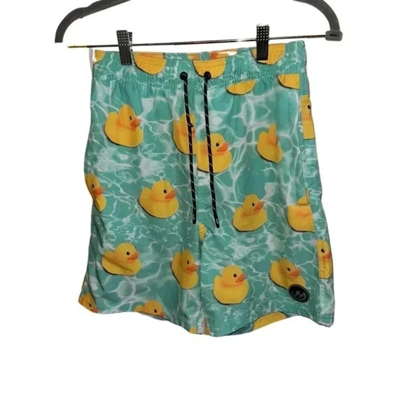 Neff Mint Green Rubber Ducks Swim Shorts Size Small - Picture 2 of 8